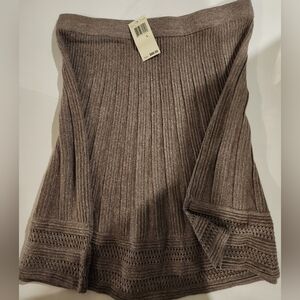 Max Studio Cream/Tan Knit Skirt Size L